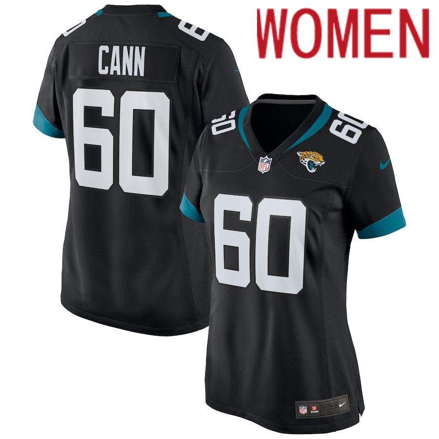Women Jacksonville Jaguars #60 A.J. Cann Nike Black Game NFL Jersey->women nfl jersey->Women Jersey